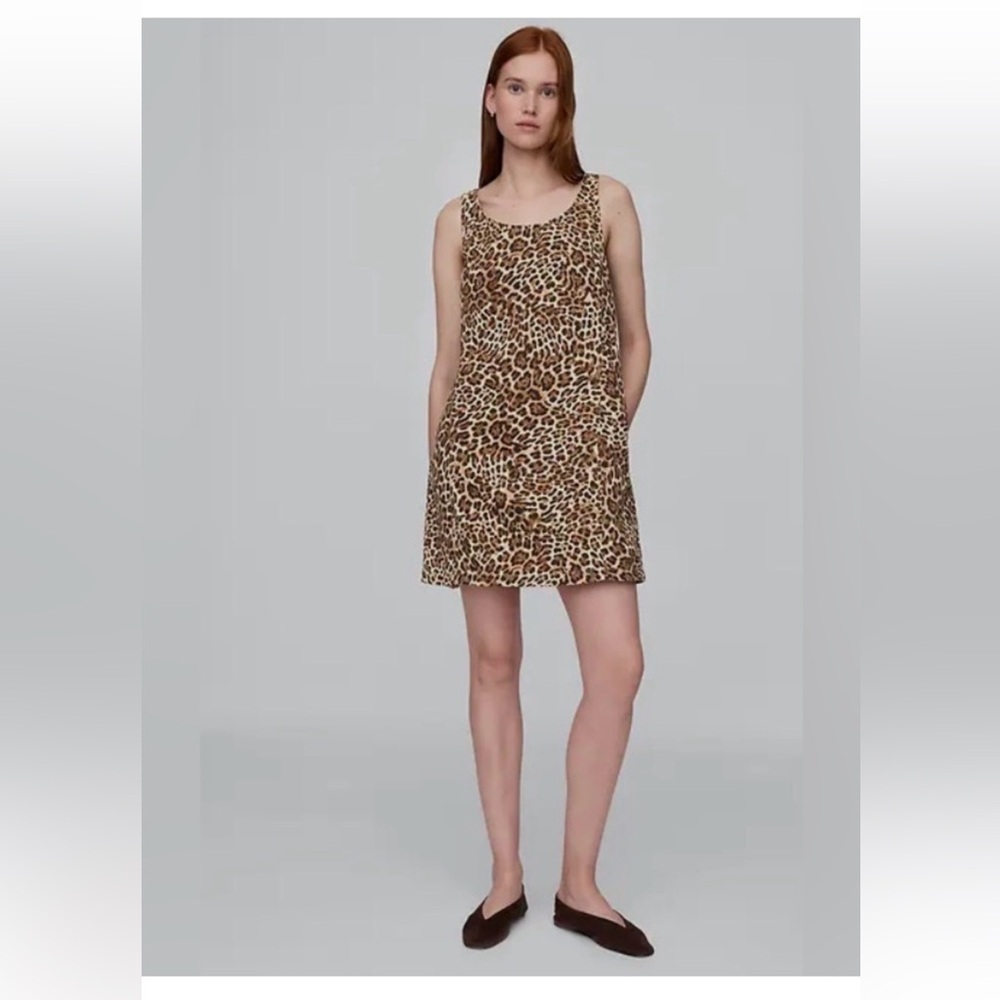 GAP UltraSoft Leopard Denim Mini Dress NWT